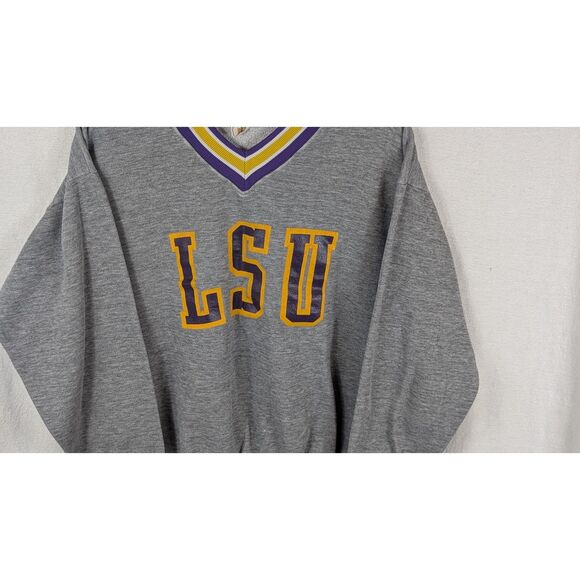Vintage Russel Athletic LSU Sweatshirt Gray Women's Size Large - Picture 3 of 12